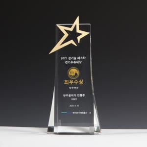 크리스탈 금속상패hs809