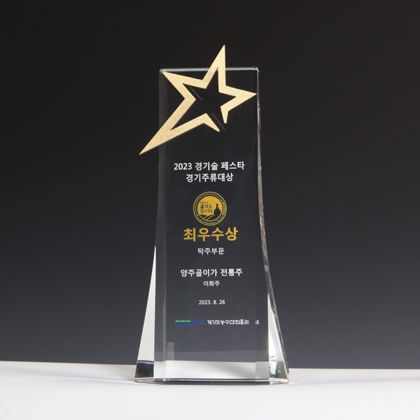 크리스탈 금속상패hs809