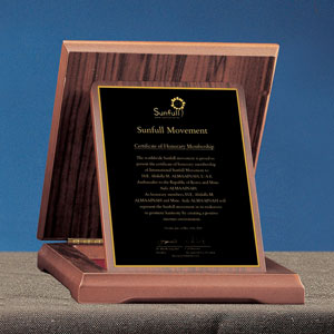 원목무늬메탈상패B152-4