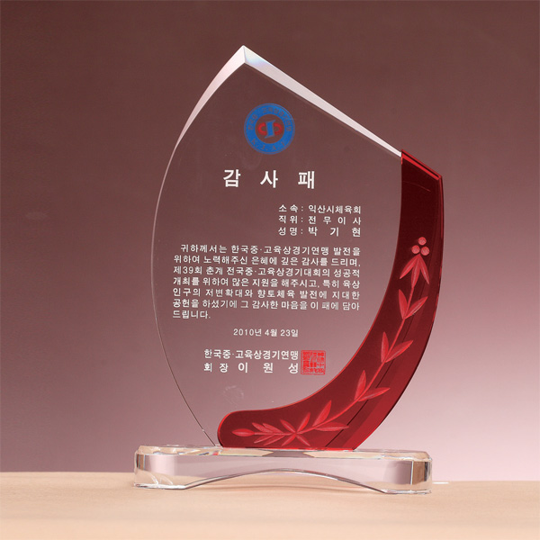 크리스탈상패HS1843