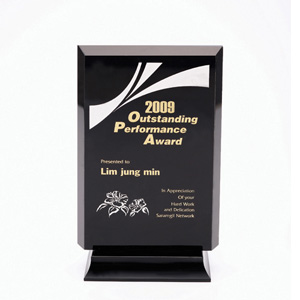 블랙크리스탈상패BM040